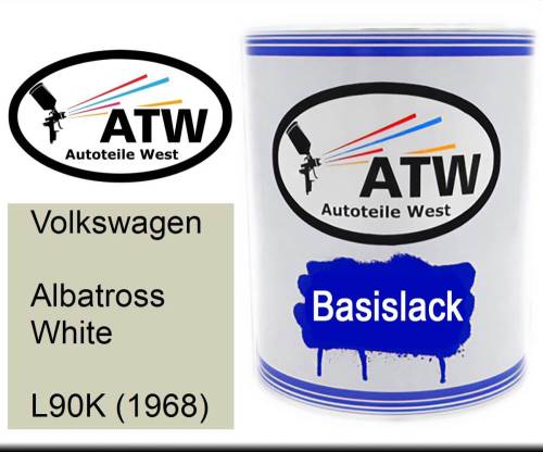 Volkswagen, Albatross White, L90K (1968): 1L Lackdose, von ATW Autoteile West.